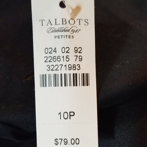 Talbots Petite Black Embroidered Capris - Picture 12 of 13